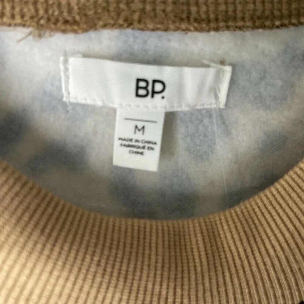 $49 Bp Womens Mock Neck Graphic Sweatshirt In Tan Simple Leopard Print SZ-Medium - Picture 9 of 9